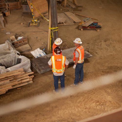 Field Worker Meeting at a jobsite