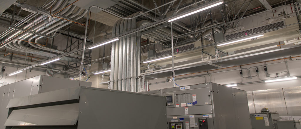 Electrical room for the USC Michelson Center for Convergent Bioscience