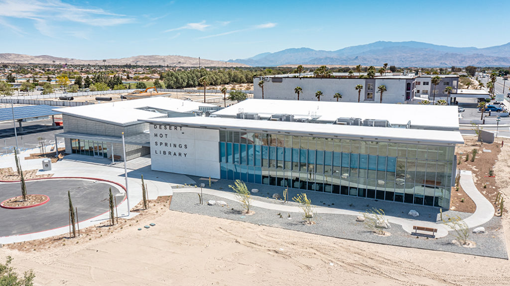 Panoramic picture of the Desert Hot Springs Library